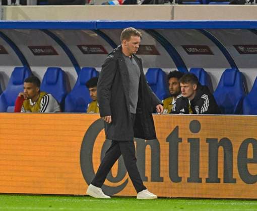 14 11 2025, Football World Cup Qualification Europe 2025 26, 9 Matchday, Luxembourg Germany, at Stade de Luxembourg Croix de Gasperich, Luxembourg , National Coach Julian Nagelsmann Germany pensive
