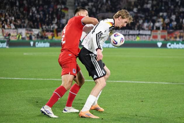 14 11 2025, Football, Men, Qualification, European Qualifiers, Luxembourg Germany, Nick Woltemade Germany , Seid Korac Luxembourg Luxembourg Luxembourg Stade de Luxembourg Luxembourg Luxembourg LUX Copyright: xSebastianxBachx