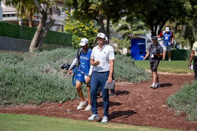 Ludvig Aberg SWE Round 2 of the DP World Tour Championship 2025, held at the Jumeirah Golf Estate, Earth Course, Dhabi, United Arab Emerites 13 16 November 2025 Dubai United Arab Emerites DP World Tour, Dp World Tour Championship 2025, Golf x11290x  Copyright: xWilliamxBrodin TTx DP World Tour Championship 2025