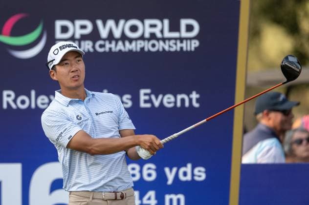 Michael Kim USA Round 2 of the DP World Tour Championship 2025, held at the Jumeirah Golf Estate, Earth Course, Dhabi, United Arab Emerites 13 16 November 2025 Dubai United Arab Emerites DP World Tour, Dp World Tour Championship 2025, Golf x11290x  Copyright: xWilliamxBrodin TTx DP World Tour Championship 2025