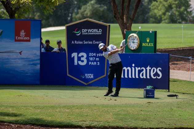 John Parry ENG Round 2 of the DP World Tour Championship 2025, held at the Jumeirah Golf Estate, Earth Course, Dhabi, United Arab Emerites 13 16 November 2025 Dubai United Arab Emerites DP World Tour, Dp World Tour Championship 2025, Golf x11290x  Copyright: xWilliamxBrodin TTx DP World Tour Championship 2025