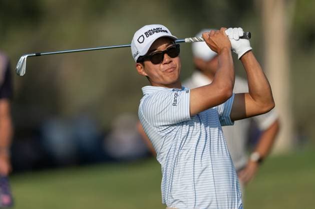 Michael Kim USA Round 2 of the DP World Tour Championship 2025, held at the Jumeirah Golf Estate, Earth Course, Dhabi, United Arab Emerites 13 16 November 2025 Dubai United Arab Emerites DP World Tour, Dp World Tour Championship 2025, Golf x11290x  Copyright: xWilliamxBrodin TTx DP World Tour Championship 2025