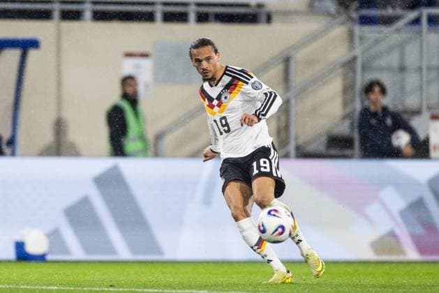 FIFA World Cup UEFA Qualifiers Luxembourg Germany 14 11 2025 Leroy Sane Germany, 19 puts the 0 1 from Nick Woltemade Germany, 11 before FIFA World Cup UEFA Qualifiers Luxembourg Germany Luxembourg, Stade de Luxembourg, 14 11 2025 Copyright: xBEAUTIFULxSPORTS Wunderlx