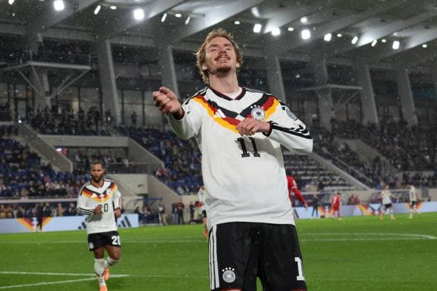 14 11 2025, xhettx, Soccer World Cup Qualification 2026, Luxembourg Germany v l Nick Woltemade Germany, 11 cheers to 0 1 DFL DFB REGULATIONS PROHIBIT ANY USE OF PHOTOGRAPHS as IMAGE SEQUENCES and or QUASI VIDEO Luxembourg