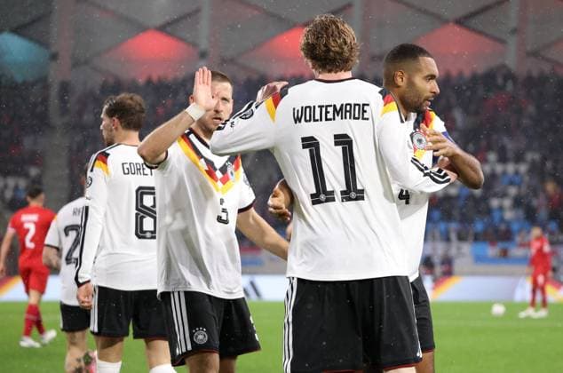 14 11 2025, Football, Men, Qualification, European Qualifiers, Luxembourg Germany, Goal celebration after the 0 1 by Nick Woltemade Germany Luxembourg Luxembourg Stade de Luxembourg Luxembourg Luxembourg LUX Copyright: xFabianxKleerx