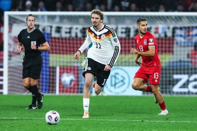 Sport, Football, UEFA European Qualifiers World Cup Qualifiers Europe Group A 9 Matchday Luxembourg Germany 14 11 2025, Stade de Luxembourg Nick Woltemade Germany, 11 Luxembourg Stade de Luxembourg Luxembourg