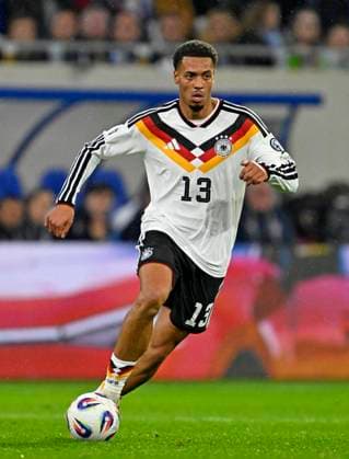 14 11 2025, Football World Cup Qualification Europe 2025 26, Matchday 9, Luxembourg Germany, at Stade de Luxembourg Croix de Gasperich, Luxembourg , Felix Nmecha Germany on the ball