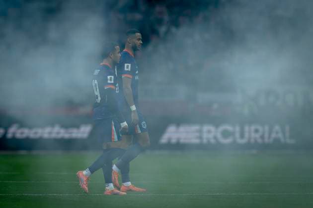 Netherlands forwarder Memphis Depay during the match FOOTBALL EUROPEAN QUALIFIERS POLAND NETHERLANDS at the PGE Narodowy National Stadium for the FIFA World Cup 2026 UEFA Qualifiers Group G Matchday 9 season 2025 2026 in WARSAW, Poland on 14 november 2025, photo by Stefan Koops EYE4images DeFodi Images