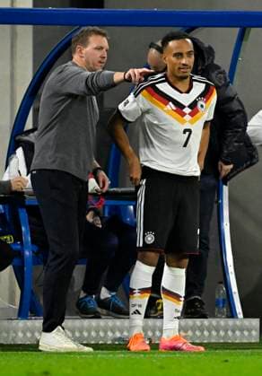 14 11 2025, Football World Cup Qualification Europe 2025 26, Matchday 9, Luxembourg Germany, at Stade de Luxembourg Croix de Gasperich, Luxembourg , v l National coach Julian Nagelsmann Germany is in talks with Jamie Leweling Germany