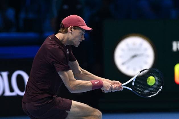 TENNIS - Internazionali di Tennis - Nitto ATP, Tennis Herren Finals 2025 Jannik Sinner (ITA) during the singles match between Jannik Sinner (ITA) and Ben Shelton (USA) during day six of the Nitto ATP Finals 2025 at Inalpi Arena on November 14, 2025 in Turin, Italy Turin Italy  Copyright: xIPAxSport ABACAx