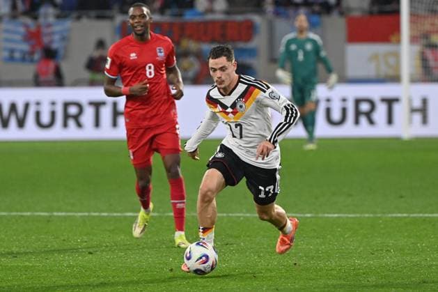 14 11 2025, xjrdrx, Football, World Cup Qualification 2026 Luxembourg Germany emspor, v l Florian Wirtz Germany DFL DFB REGULATIONS PROHIBIT ANY USE OF PHOTOGRAPHS as IMAGE SEQUENCES and or QUASI VIDEO Luxembourg