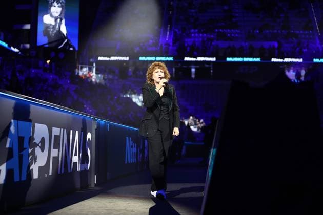 Alexander Zverev vs Felix Auger-Aliassime The Italian singer Fiorella Mannoia perfoms during Day six of the Nitto ATP, Tennis Herren World Tour Finals. Turin Inalpi Arena Italy Copyright: xMarcoxCanonierox