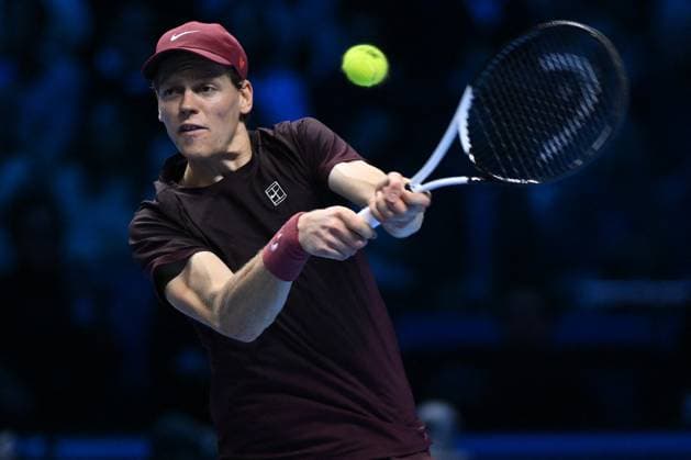 TENNIS - Internazionali di Tennis - Nitto ATP, Tennis Herren Finals 2025 Jannik Sinner (ITA) during the singles match between Jannik Sinner (ITA) and Ben Shelton (USA) during day six of the Nitto ATP Finals 2025 at Inalpi Arena on November 14, 2025 in Turin, Italy Turin Italy  Copyright: xIPAxSport ABACAx