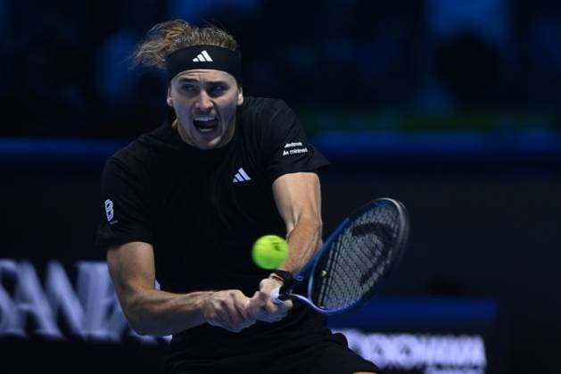 Alexander Zverev (GER) during the singles match between Alexander Zverev (GER) and Felix Auger-Aliassime (CAN) during day six of the Nitto ATP, Tennis Herren Finals 2025 at Inalpi Arena on November 14, 2025 in Turin, Italy  Copyright: xDomenicoxCippitelli IPAxSportx xipa-agency.netx xx IPA_67967996 IPA_Agency_IPA67967996