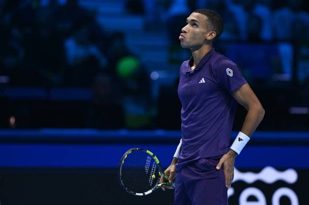 Felix Auger-Aliassime (CAN) during the singles match between Alexander Zverev (GER) and Felix Auger-Aliassime (CAN) during day six of the Nitto ATP, Tennis Herren Finals 2025 at Inalpi Arena on November 14, 2025 in Turin, Italy  Copyright: xDomenicoxCippitelli IPAxSportx xipa-agency.netx xx IPA_67968031 IPA_Agency_IPA67968031