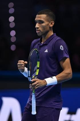Felix Auger-Aliassime (CAN) during the singles match between Alexander Zverev (GER) and Felix Auger-Aliassime (CAN) during day six of the Nitto ATP, Tennis Herren Finals 2025 at Inalpi Arena on November 14, 2025 in Turin, Italy  Copyright: xDomenicoxCippitelli IPAxSportx xipa-agency.netx xx IPA_67968062 IPA_Agency_IPA67968062