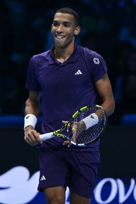 Felix Auger-Aliassime (CAN) during the singles match between Alexander Zverev (GER) and Felix Auger-Aliassime (CAN) during day six of the Nitto ATP, Tennis Herren Finals 2025 at Inalpi Arena on November 14, 2025 in Turin, Italy  Copyright: xDomenicoxCippitelli IPAxSportx xipa-agency.netx xx IPA_67968065 IPA_Agency_IPA67968065
