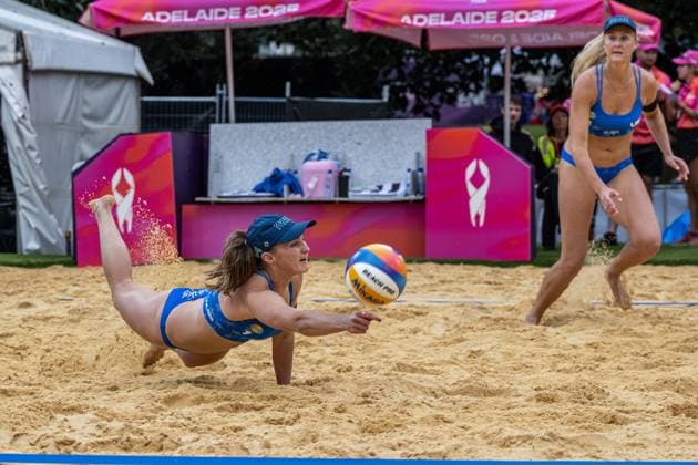 Beach Volleyball World Championships Adelaide, Australia 14 11 2025 ADELAIDE, AUSTRALIA NOVEMBER 14 Kristen Nuss Player 1, USA during the Beach Volleyball World Championships at Adelaide on November 14, 2025 in Adelaide, Australia Copyright: xBEAUTIFULxSPORTS PeterxWeberx