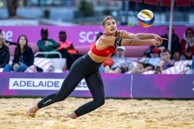 Beach Volleyball World Championships Adelaide, Australia 14 11 2025 ADELAIDE, AUSTRALIA NOVEMBER 14 Annique Niderhauser Player 1, SUI during the Beach Volleyball World Championships at Adelaide on November 14, 2025 in Adelaide, Australia Copyright: xBEAUTIFULxSPORTS PeterxWeberx