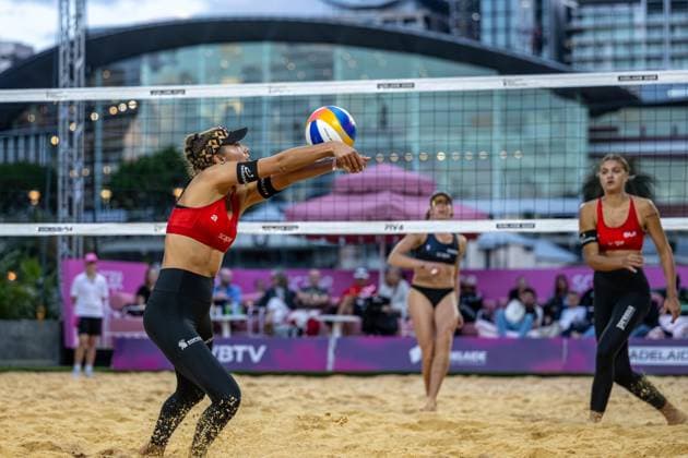 Beach Volleyball World Championships Adelaide, Australia 14 11 2025 ADELAIDE, AUSTRALIA NOVEMBER 14 Leona Kernen Player 2, SUI during the Beach Volleyball World Championships at Adelaide on November 14, 2025 in Adelaide, Australia Copyright: xBEAUTIFULxSPORTS PeterxWeberx