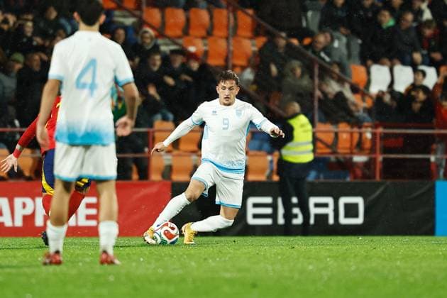 Marino Salicioni (SMR), NOVEMBER 14, 2025 - Football Soccer : UEFA Under-21 Championship 2027 qualifying round match between U21, U 21 Spain - U21 San Marino at the Estadio Angel Carro in Lugo, Spain. Noxthirdxpartyxsales  aflo_310442590
