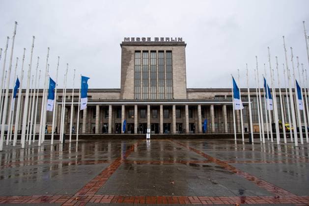 Soccer, Men, Season 2025 26, Hertha BSC, Annual General Meeting at Messe Berlin, view of the north entrance of the exhibition center, 15 11 2025, Copyright: xSebastianxRäppold MatthiasxKochx