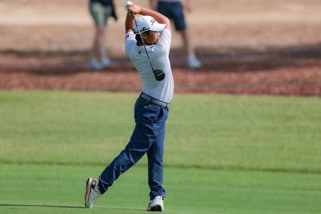 DUBAI, UNITED ARAB EMIRATES - 15.11.2025: Kazuma KOBORI (NZL) DP World Tour Championship Dubai at Jumeirah Golf Estates on November 15, 2025 in Dubai, United Arab Emirates.