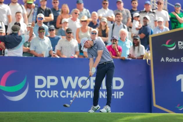 DUBAI, UNITED ARAB EMIRATES - 15.11.2025: Tom MCKIBBIN (NIR) DP World Tour Championship Dubai at Jumeirah Golf Estates on November 15, 2025 in Dubai, United Arab Emirates.