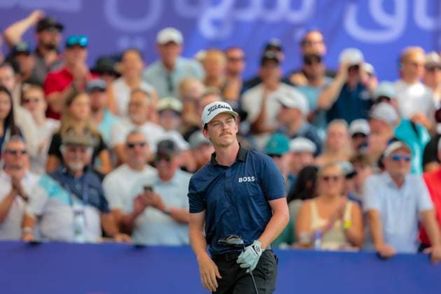 DUBAI, UNITED ARAB EMIRATES - 15.11.2025: Daniel HILLIER (NZL) DP World Tour Championship Dubai at Jumeirah Golf Estates on November 15, 2025 in Dubai, United Arab Emirates.