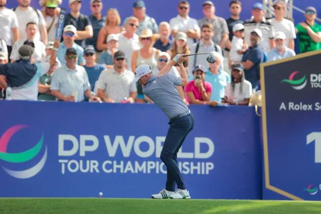 DUBAI, UNITED ARAB EMIRATES - 15.11.2025: Tom MCKIBBIN (NIR) DP World Tour Championship Dubai at Jumeirah Golf Estates on November 15, 2025 in Dubai, United Arab Emirates.