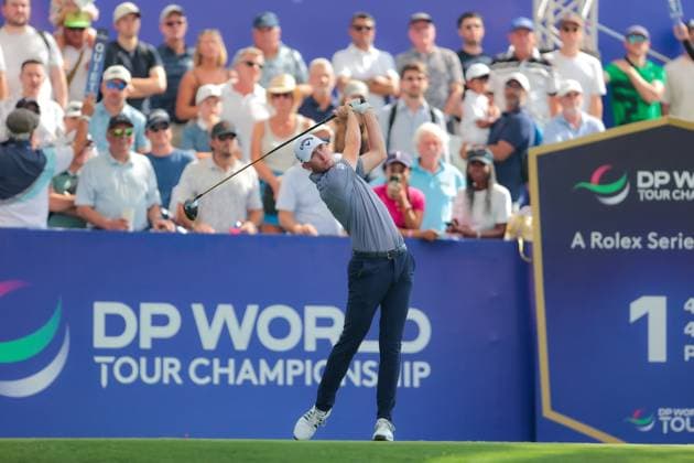 DUBAI, UNITED ARAB EMIRATES - 15.11.2025: Tom MCKIBBIN (NIR) DP World Tour Championship Dubai at Jumeirah Golf Estates on November 15, 2025 in Dubai, United Arab Emirates.