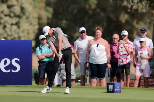 DUBAI, UNITED ARAB EMIRATES - 15.11.2025: Ludvig ABERG (SWE) DP World Tour Championship Dubai at Jumeirah Golf Estates on November 15, 2025 in Dubai, United Arab Emirates.