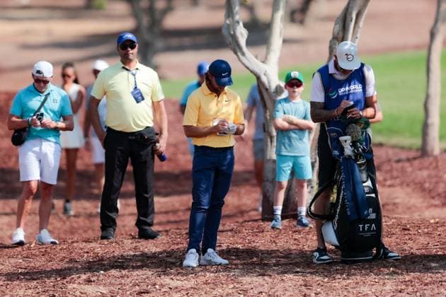 DUBAI, UNITED ARAB EMIRATES - 15.11.2025: Tommy FLEETWOOD (ENG) DP World Tour Championship Dubai at Jumeirah Golf Estates on November 15, 2025 in Dubai, United Arab Emirates.