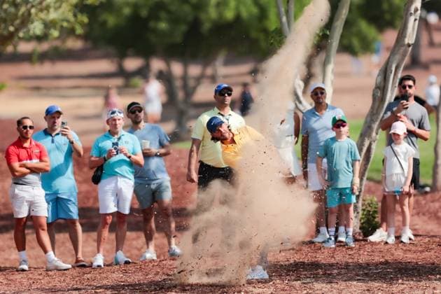 DUBAI, UNITED ARAB EMIRATES - 15.11.2025: Tommy FLEETWOOD (ENG) DP World Tour Championship Dubai at Jumeirah Golf Estates on November 15, 2025 in Dubai, United Arab Emirates.
