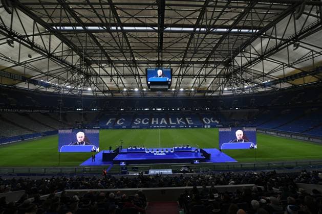 Soccer 2 Bundesliga General Meeting of FC Schalke 04 on 15 11 2025 in the Veltins Arena in Gelsenkirchen Interior view Interior view of the Veltins Arena during the General Meeting 2025 xRx