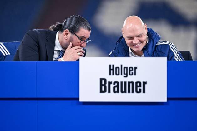 15 11 2025, Football, Test match, Season 2025 2026, General Meeting 2025 FC Schalke 04, Member of the Supervisory Board Ender Ulupinar FC Schalke 04 , Member of the Supervisory Board Holger Brauner FC Schalke 04 xRHR PHOTO YYx Copyright: KROEGER RHR-FOTOx RHR-FOTO YY