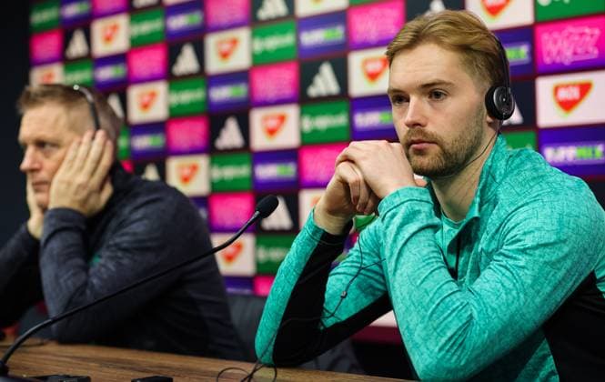 Republic of Ireland press conference, PK, Pressekonferenz Puskas ArÃ Caoimhin Kelleher 15 11 2025  Copyright: x INPHO RyanxByrnex RB1_7168