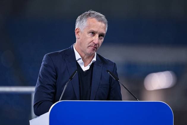 15 11 2025, Football, Test match, Season 2025 2026, General Meeting 2025 FC Schalke 04, Chief Sports Officer Frank Baumann FC Schalke 04 , xRHR PHOTO YYx Copyright: KROEGER RHR-FOTOx RHR-FOTO YY