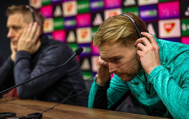Republic of Ireland press conference, PK, Pressekonferenz Puskas ArÃ Caoimhin Kelleher 15 11 2025  Copyright: x INPHO RyanxByrnex RB1_7125_1