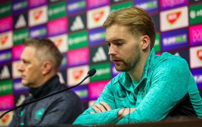 Republic of Ireland press conference, PK, Pressekonferenz Puskas ArÃ Caoimhin Kelleher 15 11 2025  Copyright: x INPHO RyanxByrnex RB1_7492