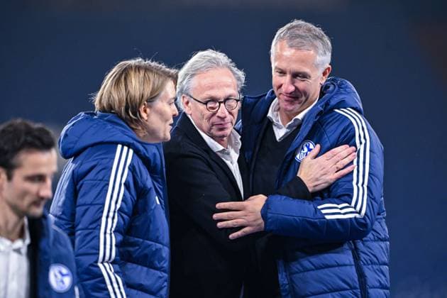 15 11 2025, Football, Test match, Season 2025 2026, General Assembly 2025 FC Schalke 04, Board of Directors Christina Rühl Hamers FC Schalke 04 , new member of the Supervisory Board Stefan Hegmanns FC Schalke 04 , Chief Sports Officer Frank Baumann FC Schalke 04 xRHR PHOTO YYx Copyright: KROEGER RHR-FOTOx RHR-FOTO YY