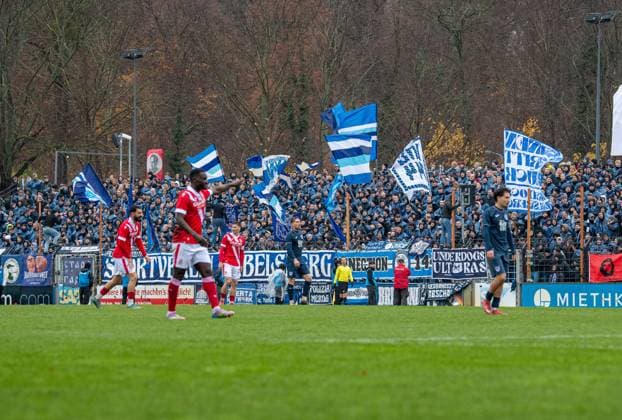 Soccer, Men, Season 2025 2026, Brandenburg State Cup Quarterfinals , SV Babelsberg 03 FC Energie Cottbus, Fans of Babelsberg, 15 11 2025, Copyright: xSebastianxRäppold MatthiasxKochx