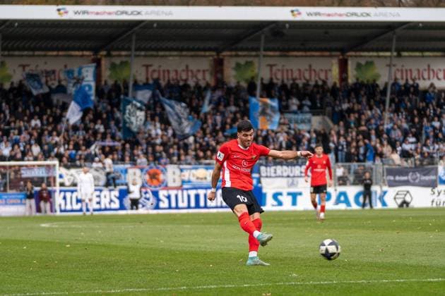 Goal for 1 0 by Mert Tasdelen SG Sonnenhof Großaspach, 10 , SG Sonnenhof Großaspach vs SV Stuttgarter Kickers, Football, Regionalliga Südwest, Matchday 17, Season 2025 2026, 15 11 2025 SG Sonnenhof Großaspach vs SV Stuttgarter Kickers, Football, Regionalliga Südwest, Matchday 17, Season 2025 2026, 15 11 2025 Aspach Copyright: xEibner-Pressefoto PhilipxZieglerx EP_PZR