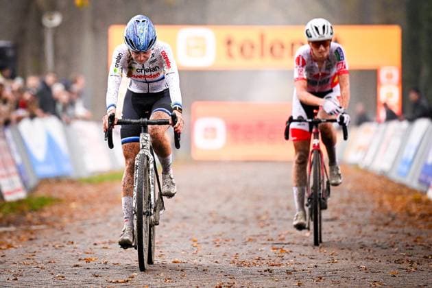 Telenet Superprestige 2025-2026 Merksplas MERKSPLAS, BELGIUM - NOVEMBER 15 : Van Der Heijden Inge (NED) of Crelan Corendon during the 4th leg of the Merksplas Telenet Superprestige 2025-2026 a cyclocross race for Women Elite on November 15, 2025 in Merksplas, Belgium, 15 11 2025 (  Copyright: xTomasxSiskx
