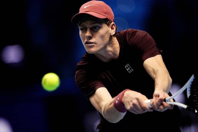 United StatesÕ Ben Shelton during the singles tennis match of the ATP, Tennis Herren World Tour Finals against Australia s Alex de Minaur at the Inalpi Arena in Turin, Italy - Thursday, Nov. 13, 2025. -  Copyright: xMarcoxAlpozzi LaPressex