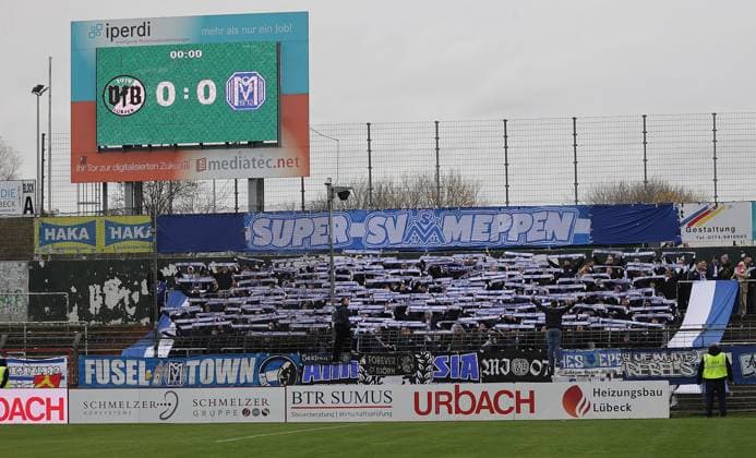Football, Men, Season 2025 2026, RL Nord, VfB Luebeck vs SV Meppen DFL REGULATIONS PROHIBIT ANY USE OF PHOTOGRAPHS AS IMAGE SEQUENCES AND OR QUASI VIDEO