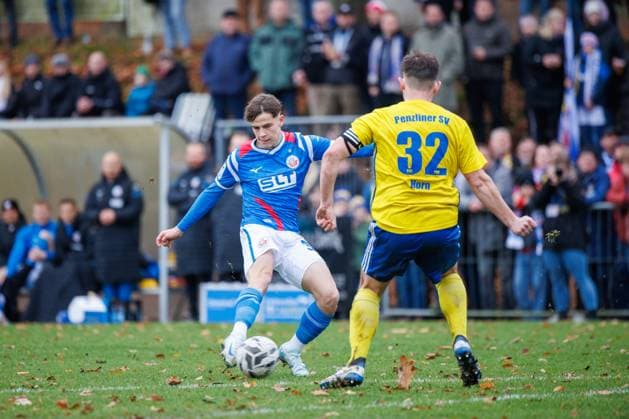 left Fiete Bock Rostock GER, Penzliner SV vs FC Hansa Rostock, Football, Men, Landespokal Lübzer Pilscup, Round of 16, Season 2025 2026, 15 11 2025 Penzlin Data Experts Sportpark Mecklenburg Vorpommern Germany