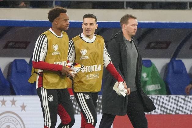 DFB Maenner Nationalmannschaft, Men National Team,, WM 2026 Qualifiers, World Cup 2026 Qualifiers, luxembourg vs Germany, stade de Luxembourg Assan Ouedraogo, Said El Mala, Julian Nagelsmann coach, Coach Germany action, single image,
