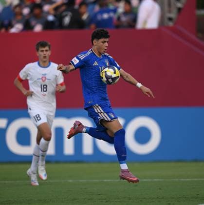 Football, Junior U 17 World Cup 2025 Doha Qatar Round of 16 15 11 2025 Match 75 Italy Czech Republic Samuele Inacio Italy