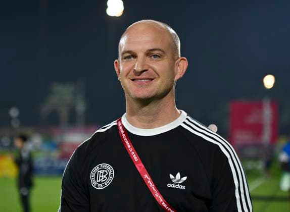 Germany v Burkina Faso: Round of 32- FIFA U-17 World Cup Qatar 2025 Marc-Patrick Meister, head coach of Germany, looks on prior to the FIFA U-17 World Cup Qatar 2025 Round of 32 match between Germany and Burkina Faso in Doha, Qatar, on November 15, 2025. DOHA Qatar Copyright: xNOUSHADxTHEKKAYILx